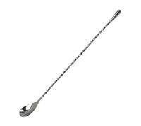 Wambere Lot de 2 cuillères à mélanger en acier inoxydable - Cuillères à cocktail - Cuillères à gin - Longue poignée - Avec motif en spirale - Pour la maison, le barman, le thé, les herbes, le café