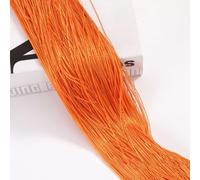 Wambere Lot de 2 rideaux à fils 1 x 2 m - Rideau de porte - Rideau de fond - Rideau de corde - Rideau pour décoration de fenêtre, séparateur de pièce, décoration de vacances, orange