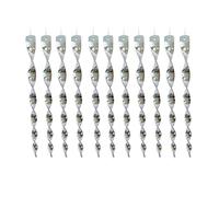 Wambere Lot de 20 répulsifs réfléchissants en spirale - 50 cm - Répulsif contre les oiseaux - Bâton spirale réfléchissant - Décoration à suspendre pour jardin, balcon, verger, potager, argenté