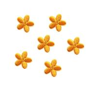 Wambere Lot de 30 écussons thermocollants en forme de fleurs - À repasser - Pour bricolage, artisanat, décoration de vêtements - Orange