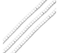 Wambere Lot de 98 perles carrées de 4 mm - Perles de verre galvanisées - Perles de cristal de Bohême - Perles cubiques en verre de cristal - Perles en verre de cristal pour la fabrication de bijoux,