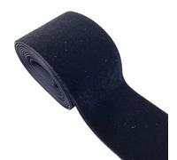 Wambere Ruban en velours unilatéral x 5 cm - Ruban décoratif pour bijoux, artisanat, mariage, anniversaire, fête, Noël - Noir