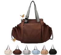 WAMIZEU Ekon Essential Tote-15 poches, sac de voyage Emma et Kate, grande capacité, sac de rangement de voyage multifonction, marron, m