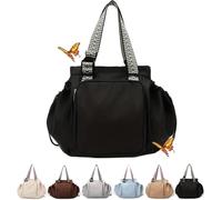 WAMIZEU Ekon Essential Tote-15 poches, sac de voyage Emma et Kate, grande capacité, sac de rangement de voyage multifonction, Noir , m