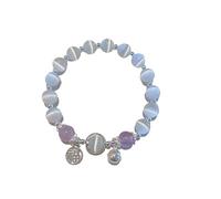 WAMIZEU Hetian Jade Bracelet de prière en jade avec cloche, bracelet porte-bonheur Feng Shui en jade naturel, bijoux chinois faits à la main pour mère, taille unique, Métal, Pas de gemme