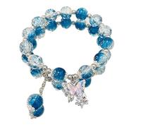 WAMIZEU Hetian Jade Bracelet de prière en jade avec cloche, bracelet porte-bonheur Feng Shui en jade naturel, bijoux chinois faits à la main pour mère, taille unique, Métal, Pas de gemme