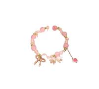 WAMIZEU Hetian Jade Bracelet de prière en jade avec cloche, bracelet porte-bonheur Feng Shui en jade naturel, bijoux chinois faits à la main pour mère, taille unique, Métal, Pas de gemme