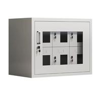 WAMJ AQDY Armoire à Casier, Vestiaire Consigne en Métal 6/9/12 Portes avec Porte de Protection Extérieure, Boite a Telephone en Acier avec Emplacement pour Étiquette(60x35x48cm/24x14x19in)