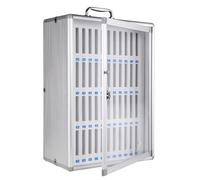WAMJ AQDY Armoire pour téléphones portables avec serrures et clés, en alliage d'aluminium, idéale pour bureaux, écoles (37 x 19 x 50 cm)