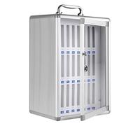 WAMJ AQDY Armoire pour téléphones portables avec serrures et clés, en alliage d'aluminium, idéale pour bureaux, écoles (27 x 19 x 38,5 cm)