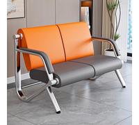 WAMJ AQDY Banc D'attente 2 Places avec Accoudoirs, Chaises de Salle d'attente Revêtement en Similicuir, Coussin Épais en Mousse, Idéal pour Les Aéroports, Cliniques, Hôpitaux et Banques