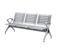 WAMJ AQDY Banc D'attente en Acier, Chaises D'attente 3 Places avec Accoudoirs, Chaises d'accueil pour Bureaux, Sièges de Réception pour Aéroports, Marchés, Banques(White)