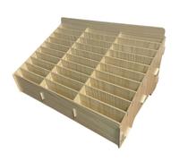 WAMJ AQDY Boîte de rangement en bois pour téléphone portable à 14/30/45 compartiments, pour salle de classe, réunions de bureau, fournitures scolaires (jaune, 38 x 25 x 19 cm)