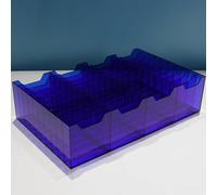 WAMJ AQDY Boîtes de rangement pour téléphone portable en acrylique robuste pour salle de classe, bureau, réunion (bleu, 23 x 38 x 10 cm)