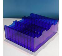 WAMJ AQDY Boîtes de rangement pour téléphone portable en acrylique robuste pour salle de classe, bureau, réunion (bleu, 23 x 29 x 10 cm)