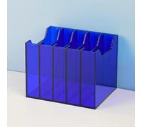 WAMJ AQDY Boîtes de rangement pour téléphone portable en acrylique robuste pour salle de classe, bureau, réunion (bleu, 12 x 10 x 10 cm)