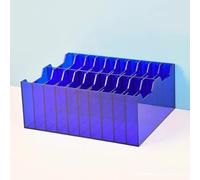 WAMJ AQDY Boîtes de rangement pour téléphone portable en acrylique robuste pour salle de classe, bureau, réunion (bleu, 23 x 19 x 10 cm)