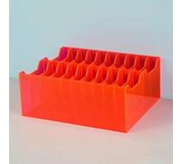 WAMJ AQDY Boîtes de rangement pour téléphone portable en acrylique robuste pour salle de classe, bureau, réunion (rouge, 23 x 19 x 10 cm)