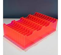 WAMJ AQDY Boîtes de rangement pour téléphone portable en acrylique robuste pour salle de classe, bureau, réunion (rouge, 23 x 38 x 10 cm)