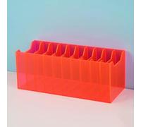 WAMJ AQDY Boîtes de rangement pour téléphone portable en acrylique robuste pour salle de classe, bureau, réunion (rouge, 23 x 10 x 10 cm)