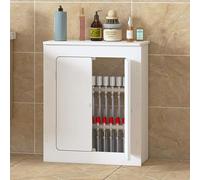 WAMJ AQDY Cache Radiateur, Couvre Radiateur, Meuble de Rangement à Double Porte en Panneaux Bois-Plastique Imperméables, Facile à Nettoyer(50x50x20 cm)