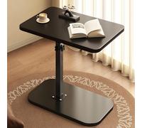 WAMJ AQDY Table d Appoint Canapé Relevable pour Canapé, Table D'appoint Pivotantes à 360° pour Salon, Bout de Basse en Forme de C pour Chambre à Coucher, Salon et Bureau(Black)