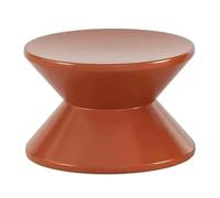 WAMJ AQDY Table D'appoint Ronde Moderne, Table d Appoint Canapé, Bouts de Canapé de Salon en Plastique de 36 cm de Diamètre, Aucun Assemblage Requis, pour Le Salon et la Chambre(Brown,24cm/9in)