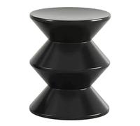 WAMJ AQDY Table D'appoint Ronde Moderne, Table d Appoint Canapé, Bouts de Canapé de Salon en Plastique de 36 cm de Diamètre, Aucun Assemblage Requis, pour Le Salon et la Chambre(Black,45cm/18in)