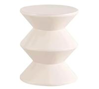 WAMJ AQDY Table D'appoint Ronde Moderne, Table d Appoint Canapé, Bouts de Canapé de Salon en Plastique de 36 cm de Diamètre, Aucun Assemblage Requis, pour Le Salon et la Chambre(White,45cm/18in)