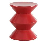 WAMJ AQDY Table D'appoint Ronde Moderne, Table d Appoint Canapé, Bouts de Canapé de Salon en Plastique de 36 cm de Diamètre, Aucun Assemblage Requis, pour Le Salon et la Chambre(Red,45cm/18in)