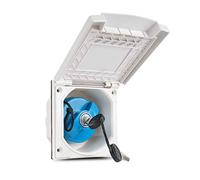 Wamovo Bec de remplissage d'eau avec couvercle pour caravane, camping-car, couvercle de réservoir d'eau verrouillable, boîte de raccordement d'eau blanche