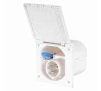 Wamovo Eco Prise de Courant D'Extérieur Blanc 200-240V,16A,3 Pôle IP44
