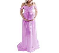 Wamvp Femme Robe Grossesse de Photographie en Maternité Longue Accessoires de Photo Robe Soirée Elégante Sexy Vetements Maternité Plage Mariage Soireé Cérémonie