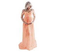 Wamvp Femme Robe Grossesse de Photographie en Maternité Longue Accessoires de Photo Robe Soirée Elégante Sexy Vetements Maternité Plage Mariage Soireé Cérémonie
