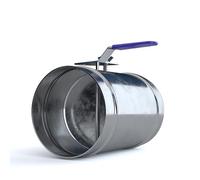 WAMVZYX Vanne De Contrôle du Volume d'air, Vanne À Tuyau Rond, Vanne d'air Manuelle À Poignée en Étain Galvanisé, Vanne De Registre d'air Manuelle, Interrupteur De Registre De Ventilation(80mm)