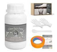 WAN2TLK 300g Kit de pâte à graver sur verre à faire soi même - Créez facilement des motifs personnalisés permanents sur des verres à vin, des vitres et des vases sans aucune machine
