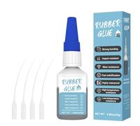 WAN2TLK Colle en caoutchouc 25 g - Extra forte - Étanche - Avec 4 gouttes applicateurs - Colle instantanée forte - Convient pour les produits en caoutchouc, les pneus, les chaussures, les travaux