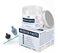 WAN2TLK Gel d'exposition pour musée 110 g, cire transparente amovible et réutilisable, sécurise les objets cassables sur des surfaces planes, sans résidus, colle de musée pour antiquités, verre