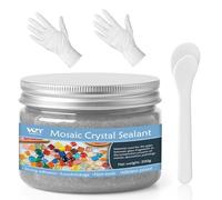 WAN2TLK Joint de mosaïque en cristal gris argenté, 200 g, accessoires de carrelage de mosaïque, pour travaux manuels, pas besoin d'eau, séchage rapide, essentiel pour les joints faits à la main, pour