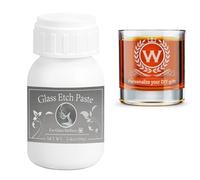 WAN2TLK Pâte de Gravure pour Verre, 100 g, Fournitures Artisanales pour Créer de Superbes Designs sur Surfaces en Verre (Pâte Blanche)