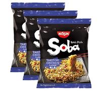 WaNaHong Nouilles instantanées frites Nissin Soba Yakisoba 109 g (9 portions) - Poulet Yakitori