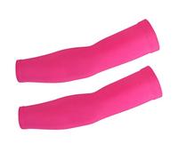 WANAM 1 Paire Bras Manches Cyclisme Manchettes D'été Vélo Course Manches De Basket-ball Volley-ball Protection UV Manchettes, rose rouge, L