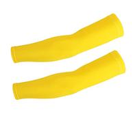 WANAM 1 Paire Bras Manches Cyclisme Manchettes D'été Vélo Course Manches De Basket-ball Volley-ball Protection UV Manchettes, jaune doré, XL
