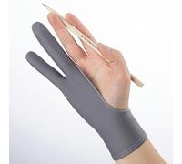 WANAM 1 paire de gants d'artiste pour dessin à deux doigts, pour le dessin de stylo, le dessin d'œuvres d'art, gris à deux doigts