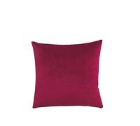 WANAM Housse de coussin carrée décorative en velours doux et solide pour canapé, chambre à coucher, voiture, maison - Rouge bordeaux - 45 x 45 cm