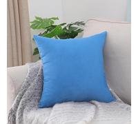 WANAM Housse de coussin décorative en daim de différentes tailles, taie d'oreiller carrée nordique unie pour canapé, lit, décoration printanière, 50 x 50 cm, bleu roi