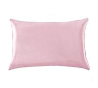 WANAM Taie d'oreiller en soie - En satin - Confortable - Rose - 35 x 50 cm