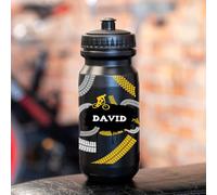 Wanapix | Bidon de Cyclisme Personnalisé | Couleur Noire | Gourde pour Vélo avec la Photo ou le Nom de Votre Choix | Capacité de 620 ml | Sans BPA | Aventure Vélo + Nom