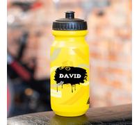 Wanapix | Bidon de Cyclisme Personnalisé Jaune | 620 ml | Sans BPA | Aventure Vélo + Nom