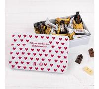 Wanapix | Boîte de Chocolats Personnalisée avec Nom | 22 Chocolats barre de chocolat | Coffret Bonbons | Cadeaux Saint-Valentin | 19,5x13,5x5 cm | Love